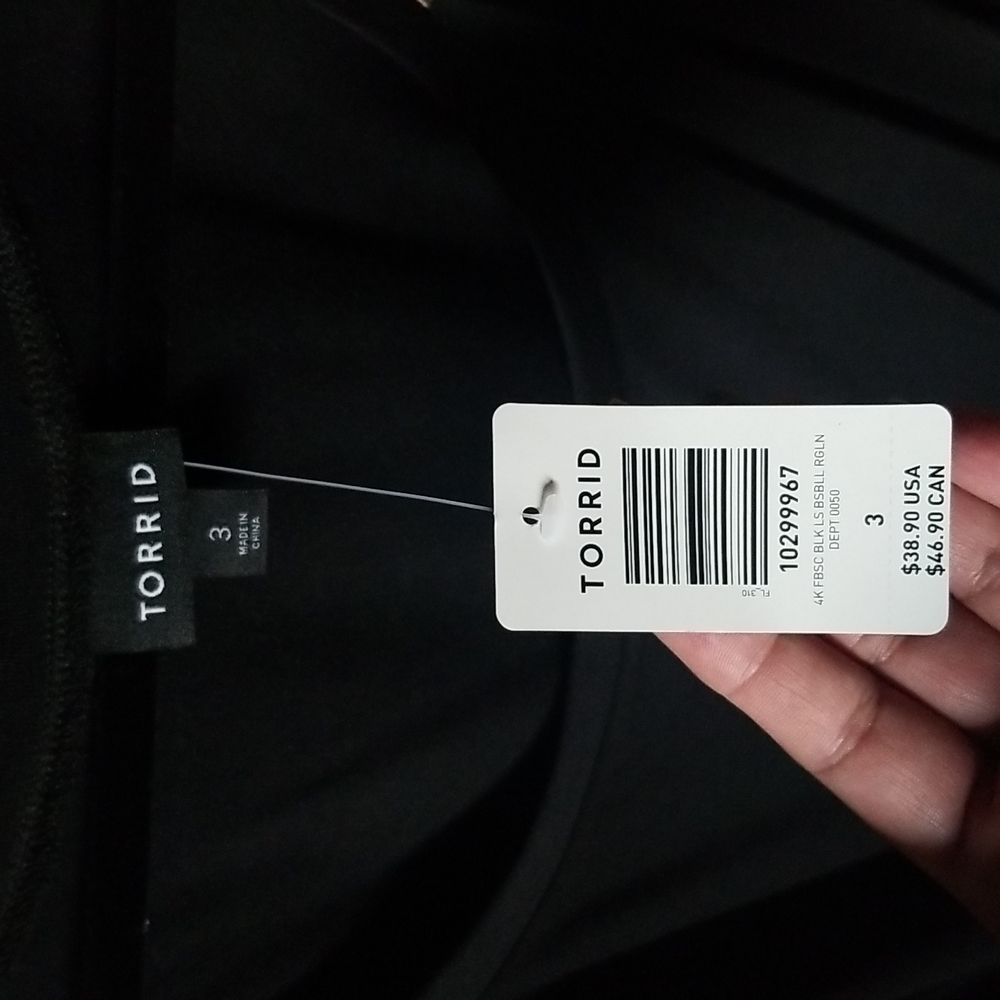Torrid Raglan Top - Picture 2 of 2